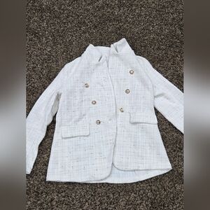 White Cream Gold Beaded Jacket